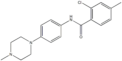 2-chloro-4-methyl-N-[4-(4-methyl-1-piperazinyl)phenyl]benzamide Structure