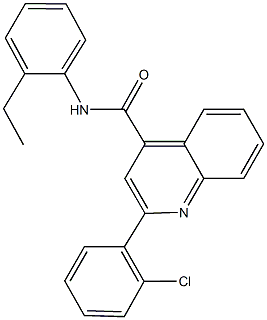 2-(2-chlorophenyl)-N-(2-ethylphenyl)-4-quinolinecarboxamide Structure