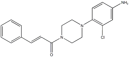 3-chloro-4-(4-cinnamoyl-1-piperazinyl)phenylamine Structure
