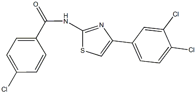 4-chloro-N-[4-(3,4-dichlorophenyl)-1,3-thiazol-2-yl]benzamide Structure