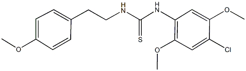 N-(4-chloro-2,5-dimethoxyphenyl)-N'-[2-(4-methoxyphenyl)ethyl]thiourea 구조식 이미지