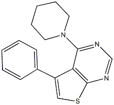 5-phenyl-4-(1-piperidinyl)thieno[2,3-d]pyrimidine 구조식 이미지