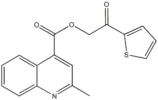2-oxo-2-(2-thienyl)ethyl 2-methyl-4-quinolinecarboxylate 구조식 이미지