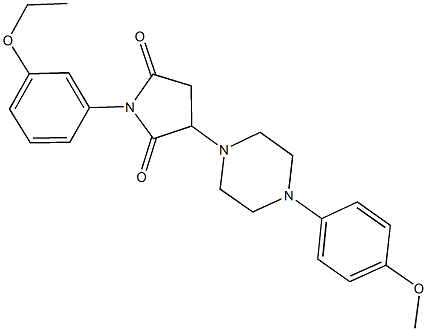 1-(3-ethoxyphenyl)-3-[4-(4-methoxyphenyl)-1-piperazinyl]-2,5-pyrrolidinedione 구조식 이미지