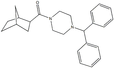 1-benzhydryl-4-(bicyclo[2.2.1]hept-2-ylcarbonyl)piperazine Structure