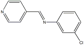 N-(3-chlorophenyl)-N-(4-pyridinylmethylene)amine 구조식 이미지