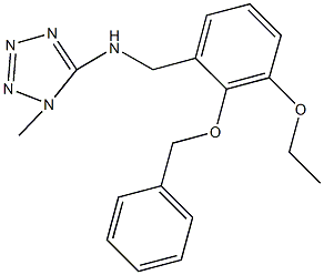 N-[2-(benzyloxy)-3-ethoxybenzyl]-N-(1-methyl-1H-tetraazol-5-yl)amine 구조식 이미지