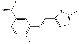 2-methyl-N-[(5-methyl-2-thienyl)methylene]-5-nitroaniline Structure