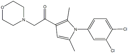 1-[1-(3,4-dichlorophenyl)-2,5-dimethyl-1H-pyrrol-3-yl]-2-(4-morpholinyl)ethanone 구조식 이미지