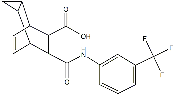 7-{[3-(trifluoromethyl)anilino]carbonyl}tricyclo[3.2.2.0~2,4~]non-8-ene-6-carboxylic acid 구조식 이미지