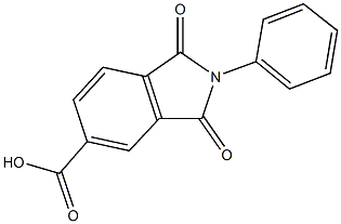 1,3-dioxo-2-phenyl-5-isoindolinecarboxylic acid 구조식 이미지