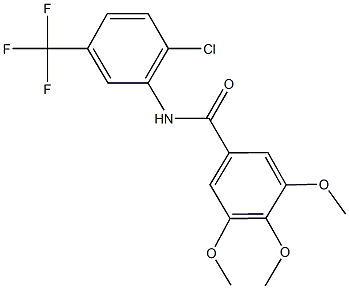 N-[2-chloro-5-(trifluoromethyl)phenyl]-3,4,5-trimethoxybenzamide 구조식 이미지