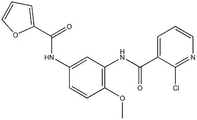 2-chloro-N-[5-(2-furoylamino)-2-methoxyphenyl]nicotinamide Structure