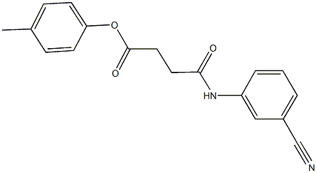 4-methylphenyl 4-(3-cyanoanilino)-4-oxobutanoate Structure