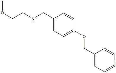 N-[4-(benzyloxy)benzyl]-N-(2-methoxyethyl)amine 구조식 이미지