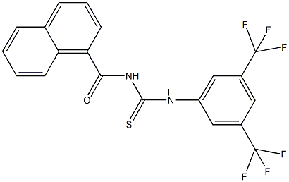 N-[3,5-bis(trifluoromethyl)phenyl]-N'-(1-naphthoyl)thiourea 구조식 이미지