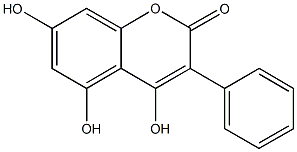 4,5,7-trihydroxy-3-phenyl-2H-chromen-2-one Structure