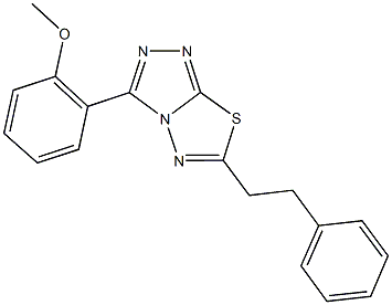 methyl 2-[6-(2-phenylethyl)[1,2,4]triazolo[3,4-b][1,3,4]thiadiazol-3-yl]phenyl ether Structure