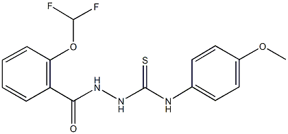 2-[2-(difluoromethoxy)benzoyl]-N-(4-methoxyphenyl)hydrazinecarbothioamide Structure