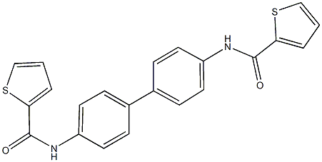 N-{4'-[(2-thienylcarbonyl)amino][1,1'-biphenyl]-4-yl}-2-thiophenecarboxamide 구조식 이미지