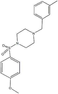 methyl 4-{[4-(3-methylbenzyl)-1-piperazinyl]sulfonyl}phenyl ether Structure