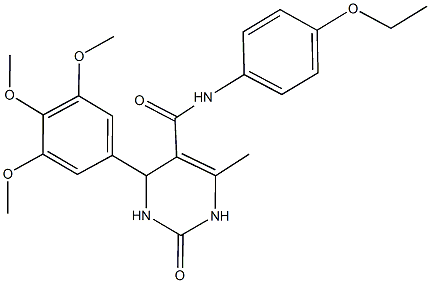 N-(4-ethoxyphenyl)-6-methyl-2-oxo-4-(3,4,5-trimethoxyphenyl)-1,2,3,4-tetrahydro-5-pyrimidinecarboxamide 구조식 이미지