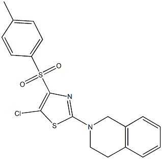 2-{5-chloro-4-[(4-methylphenyl)sulfonyl]-1,3-thiazol-2-yl}-1,2,3,4-tetrahydroisoquinoline Structure