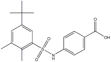 4-{[(5-tert-butyl-2,3-dimethylphenyl)sulfonyl]amino}benzoic acid Structure