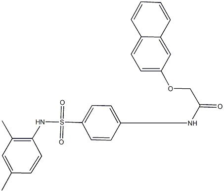 N-{4-[(2,4-dimethylanilino)sulfonyl]phenyl}-2-(2-naphthyloxy)acetamide 구조식 이미지