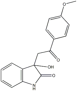 3-hydroxy-3-[2-(4-methoxyphenyl)-2-oxoethyl]-1,3-dihydro-2H-indol-2-one 구조식 이미지