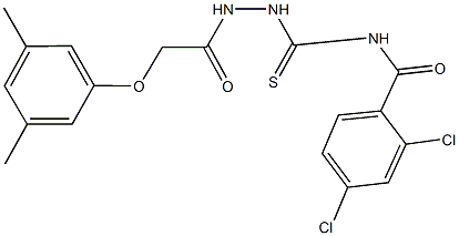 2,4-dichloro-N-({2-[(3,5-dimethylphenoxy)acetyl]hydrazino}carbothioyl)benzamide 구조식 이미지