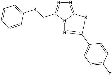 [6-(4-fluorophenyl)[1,2,4]triazolo[3,4-b][1,3,4]thiadiazol-3-yl]methyl phenyl sulfide 구조식 이미지