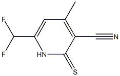 6-(difluoromethyl)-4-methyl-2-thioxo-1,2-dihydro-3-pyridinecarbonitrile Structure