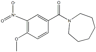 1-{3-nitro-4-methoxybenzoyl}azepane 구조식 이미지