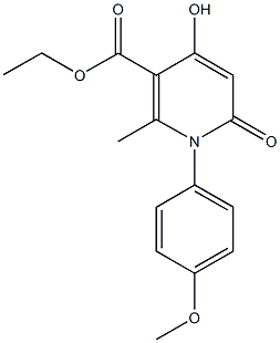 ethyl 4-hydroxy-1-(4-methoxyphenyl)-2-methyl-6-oxo-1,6-dihydro-3-pyridinecarboxylate Structure