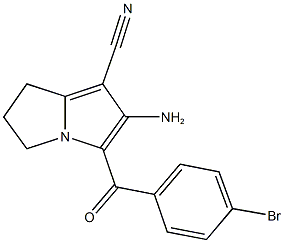 6-amino-5-(4-bromobenzoyl)-2,3-dihydro-1H-pyrrolizine-7-carbonitrile 구조식 이미지