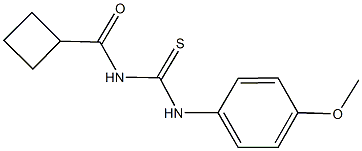 N-(cyclobutylcarbonyl)-N'-(4-methoxyphenyl)thiourea Structure