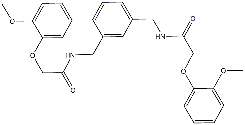 2-(2-methoxyphenoxy)-N-[3-({[(2-methoxyphenoxy)acetyl]amino}methyl)benzyl]acetamide 구조식 이미지