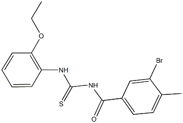 N-(3-bromo-4-methylbenzoyl)-N'-(2-ethoxyphenyl)thiourea Structure