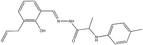 N'-(3-allyl-2-hydroxybenzylidene)-2-(4-toluidino)propanohydrazide Structure