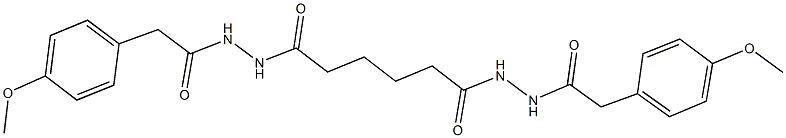 2-(4-methoxyphenyl)-N'-(6-{2-[(4-methoxyphenyl)acetyl]hydrazino}-6-oxohexanoyl)acetohydrazide 구조식 이미지