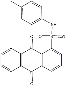 N-(4-methylphenyl)-9,10-dioxo-9,10-dihydro-1-anthracenesulfonamide 구조식 이미지