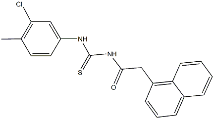 N-(3-chloro-4-methylphenyl)-N'-(1-naphthylacetyl)thiourea Structure