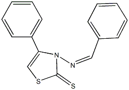 3-(benzylideneamino)-4-phenyl-1,3-thiazole-2(3H)-thione Structure