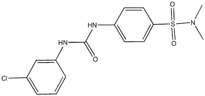 4-{[(3-chloroanilino)carbonyl]amino}-N,N-dimethylbenzenesulfonamide 구조식 이미지