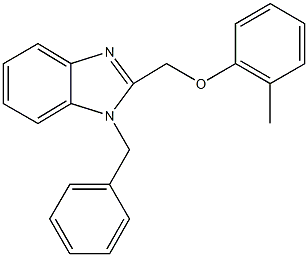 1-benzyl-2-[(2-methylphenoxy)methyl]-1H-benzimidazole 구조식 이미지