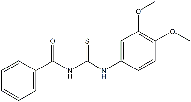 N-benzoyl-N'-(3,4-dimethoxyphenyl)thiourea 구조식 이미지