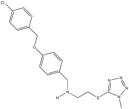 N-{4-[(4-chlorobenzyl)oxy]benzyl}-N-{2-[(1-methyl-1H-tetraazol-5-yl)sulfanyl]ethyl}amine Structure