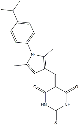 5-{[1-(4-isopropylphenyl)-2,5-dimethyl-1H-pyrrol-3-yl]methylene}-2-thioxodihydro-4,6(1H,5H)-pyrimidinedione 구조식 이미지