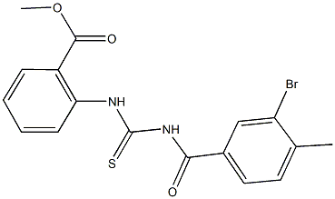 methyl 2-({[(3-bromo-4-methylbenzoyl)amino]carbothioyl}amino)benzoate Structure